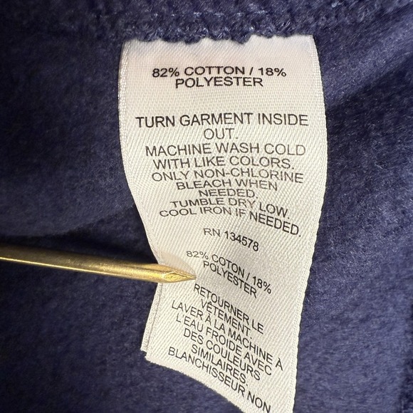 Vineyard Vines Clean Fleece Hoodie Nautical Navy Mens XL Athletic Pullover - Picture 8 of 8